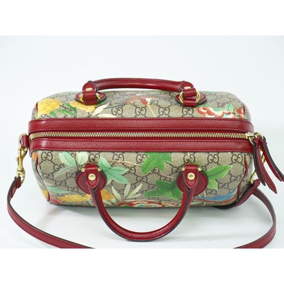 Gucci Convertible Boston Bag Tian Print Gg Coated Canvas Multicolour Canvas - Picture 12 of 16